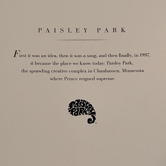 Sale! Prince Paisley Park Archives (Exhibition Series Tour Book) Paisley Park - Picture 2 of 8